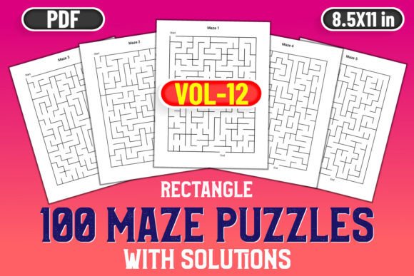 100 Maze Puzzles KDP Interior Vol - 12