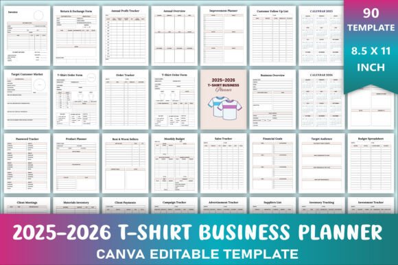 2025-2026 T-Shirt Business Planner: A Comprehensive Guide for Success