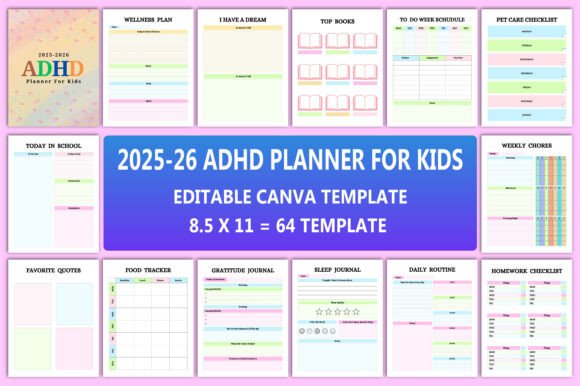 2025-26 ADHD Planner for Kids