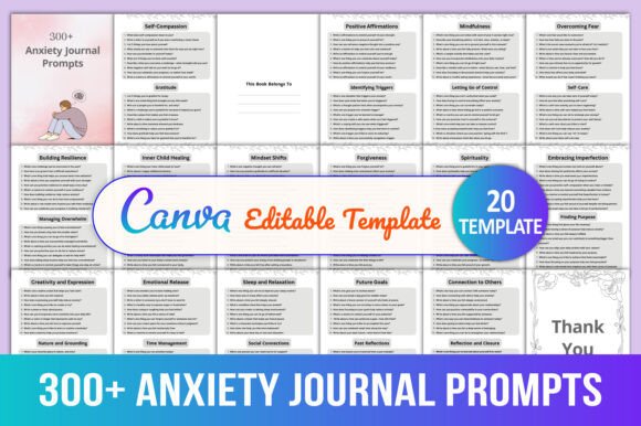 300 Anxiety Journal Prompts: A Powerful Tool for Mindful Reflection and Emotional Healing