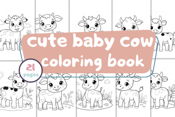 Cute Baby Cow Coloring Book: A Creative Resource for Young Artists