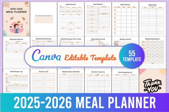 Editable 2025-2026 Meal Planner