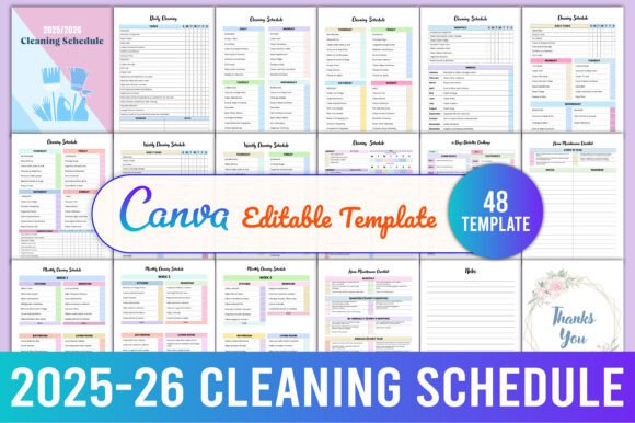 Editable 2025-26 Cleaning Schedule: A Practical Tool for Organized Living