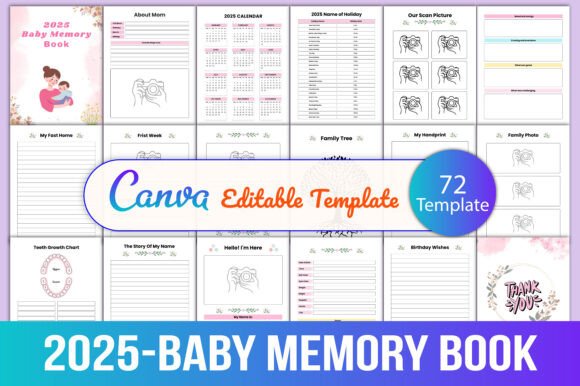 Editable 2025 Baby Memory Book – A Personalized Keepsake for Every New Parent