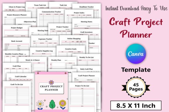 Editable Craft Project Planner: A Tool for Creative Productivity