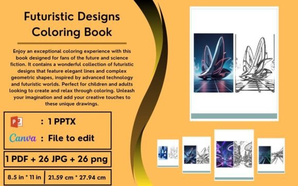 Futuristic Designs Coloring Book