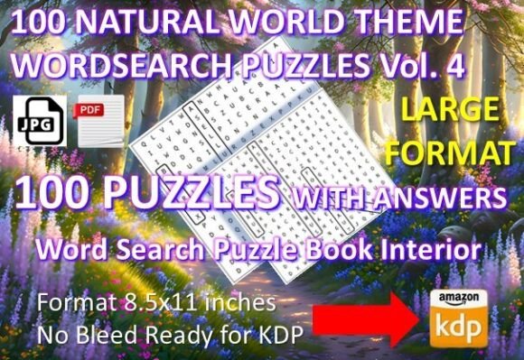Ignite Your Creativity with 100 Natural World Themed Word Search Puzzles