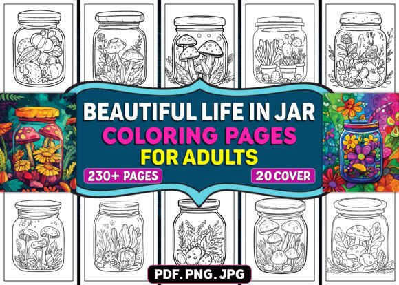 KDP Beautiful Life in Jar Coloring Book: A Creative Resource for Adult Colorers