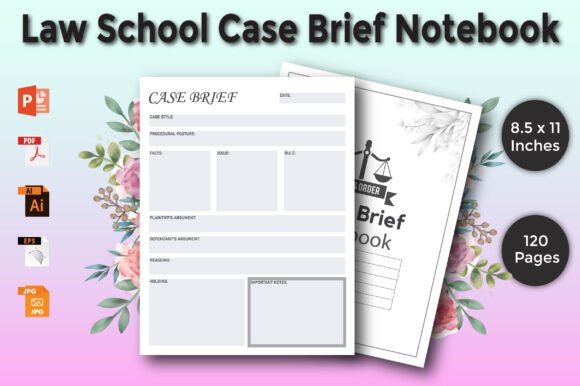 Law School Case Brief Notebook
