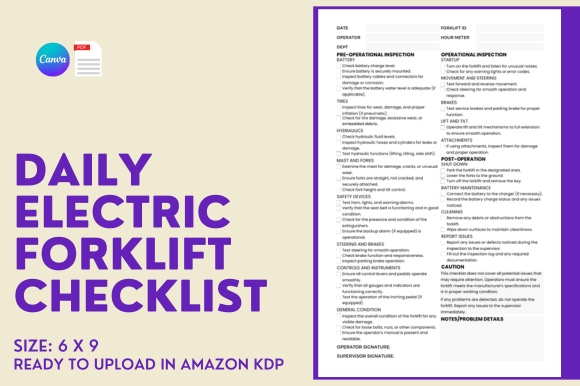 Mastering Your Daily Electric Forklift Checklist - KDP