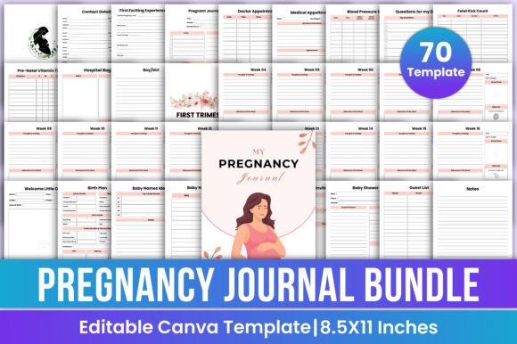 Printable Pregnancy Journal Bundle