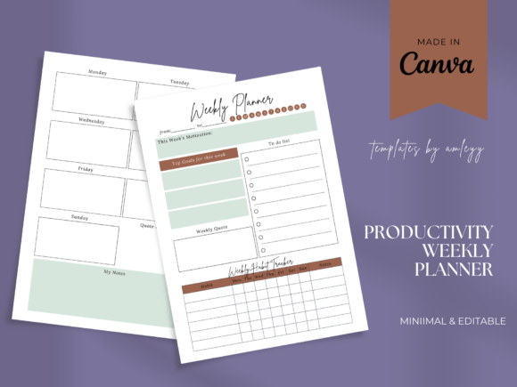 Productivity Weekly Planner Template: A Simple Tool for Better Time Management