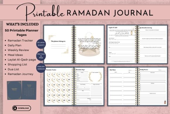 Ramadan Planner I Ramadan Journal: Your Guide to a Meaningful Holy Month