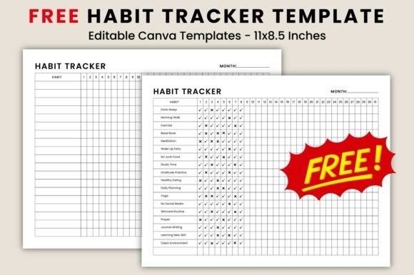 Strategic Use of Free Habit Tracker Canva Kdp Templates for Consistency and Growth