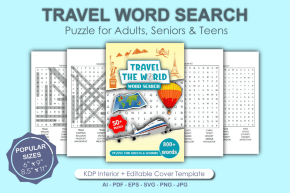 Travel Word Search Puzzle Book – Fun for Wanderlust Lovers