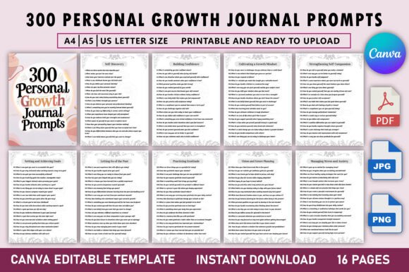 Unlock Your Potential with 300 Personal Growth Journal Prompts