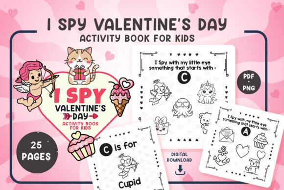 Valentine’s I Spy Activity Book for Kids